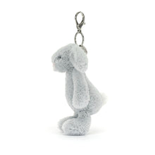 Cargar imagen en el visor de la galería, Conejo plata  llavero /  Bashful Silver Bunny  Bag Charm  Jellycat 18x5x4 cm
