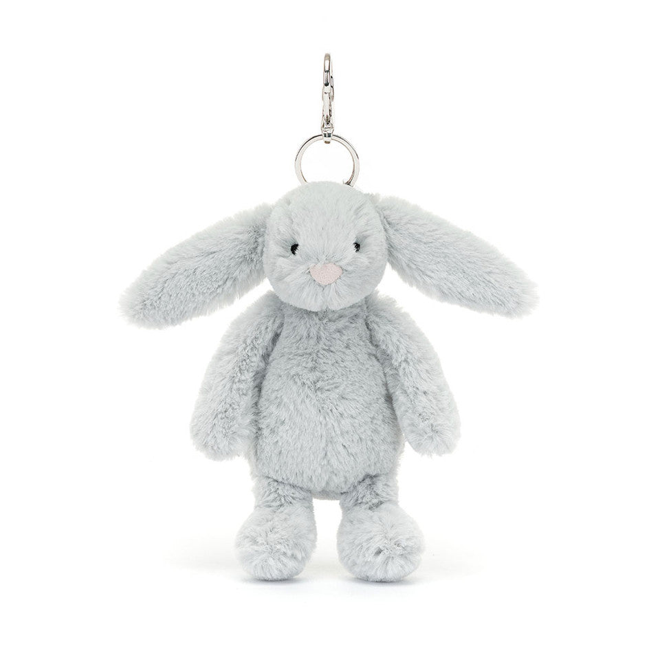 Conejo plata  llavero /  Bashful Silver Bunny  Bag Charm  Jellycat 18x5x4 cm