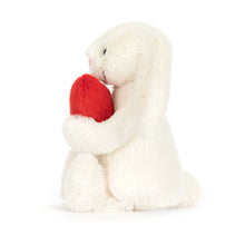 Cargar imagen en el visor de la galería, Conejo corazón rojo / Bashful Red Love Heart Bunny Medium Jellycat 31x12x9 cm
