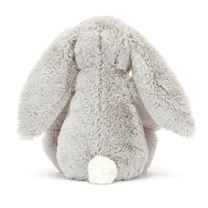 Conejito plata con estampado  / Blossom Silver Bunny 'Bloom' Jellycat 18x9x8 cm