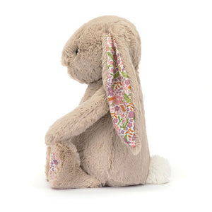 Conejito beige con estampado  / Blossom Beige Bunny 'Petal' Jellycat 18x9x8 cm