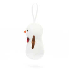 Cargar imagen en el visor de la galería, Muñeco de nieve decoración  / Festive Folly Snowman  Jellycat 15x6x5 cm
